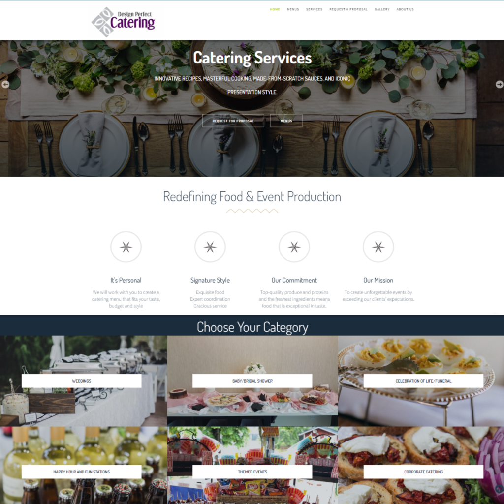 catering website