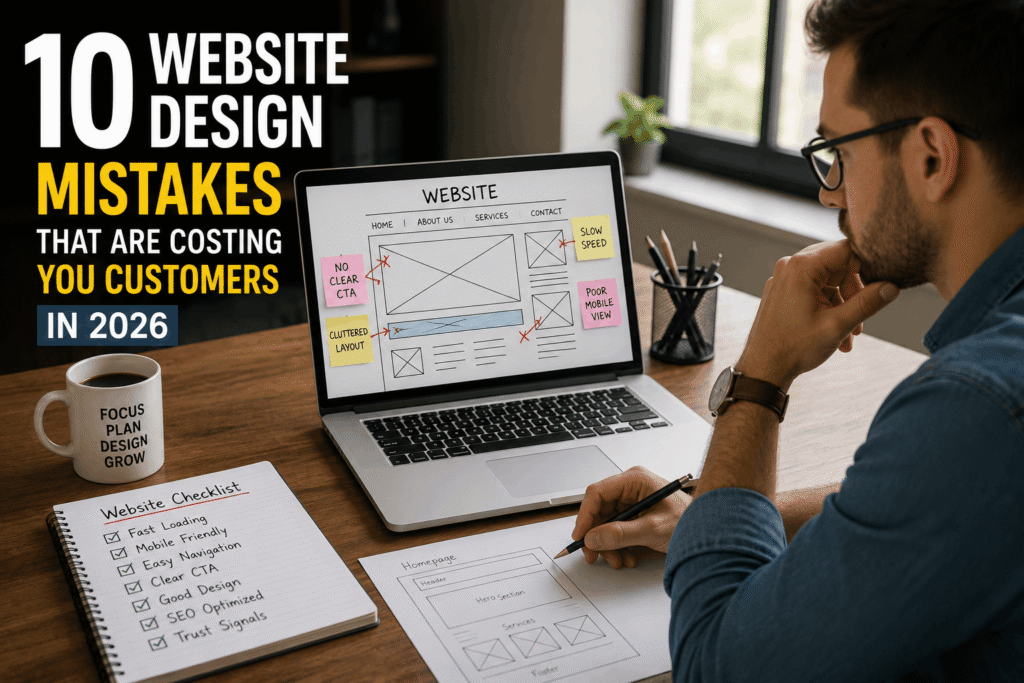 10 Website Design Mistakes That Are Costing You Customers