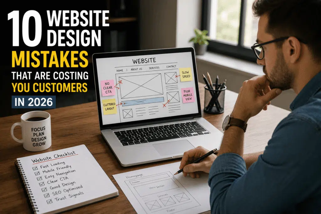 10 Website Design Mistakes That Are Costing You Customers
